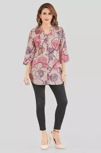  rayon printed short kurti