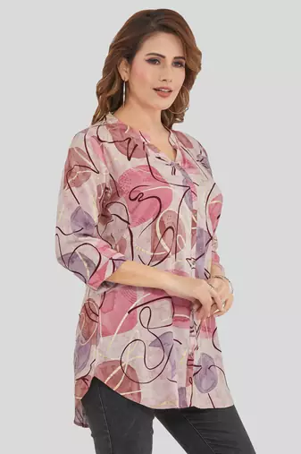  rayon printed short kurti