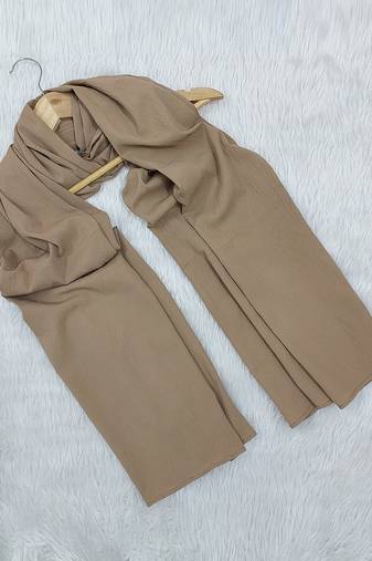 Ana light weight soft poly crinkle beige hijab