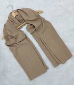 Ana light weight soft poly crinkle beige hijab