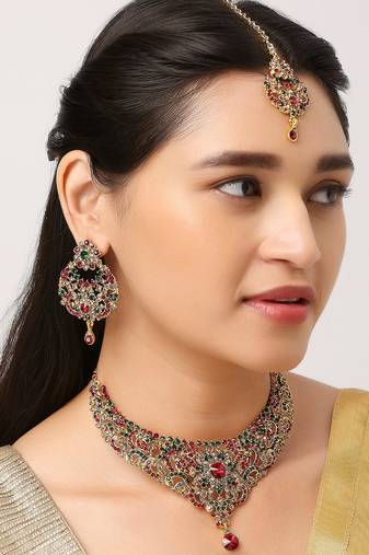 Premium Heavy Wedding Wear Necklace Set