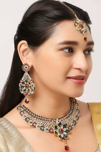 Premium Heavy Wedding Wear Necklace Set