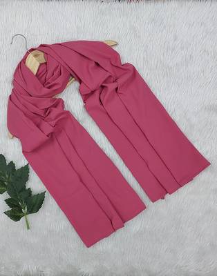 Ana light weight soft poly crinkle pink hijab 3