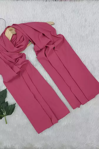 Ana light weight soft poly crinkle pink hijab