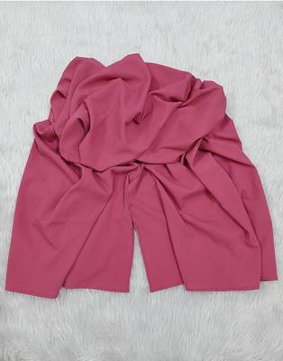 Ana light weight soft poly crinkle pink hijab 4