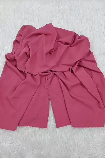 Ana light weight soft poly crinkle pink hijab