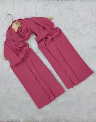 Ana light weight soft poly crinkle pink hijab 1