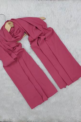Ana light weight soft poly crinkle pink hijab