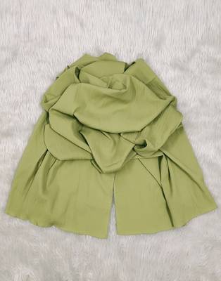 Ana light weight soft poly crinkle pista green hijab 3