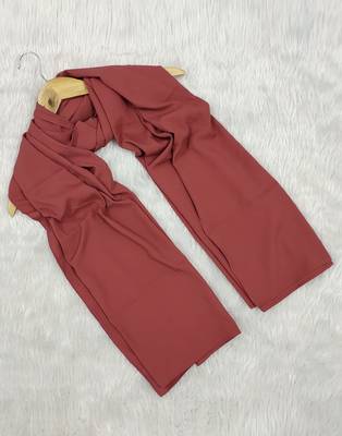 Ana light weight soft poly crinkle brick rose hijab 1