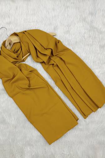 Ana light weight soft poly crinkle mustard hijab
