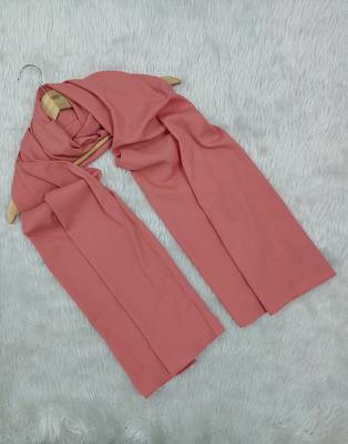 Ana light weight soft poly crinkle orange hijab 1