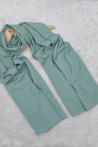 Ana light weight soft poly crinkle turkish blue hijab