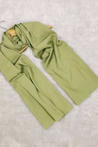 Ana light weight soft poly crinkle pista green hijab