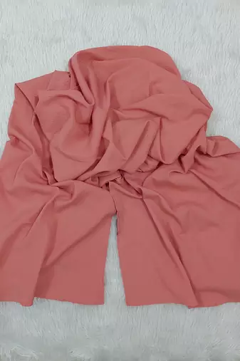 Ana light weight soft poly crinkle orange hijab