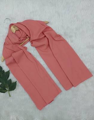 Ana light weight soft poly crinkle orange hijab 3