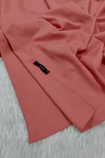 Ana light weight soft poly crinkle orange hijab