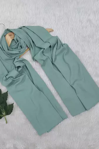 Ana light weight soft poly crinkle turkish blue hijab