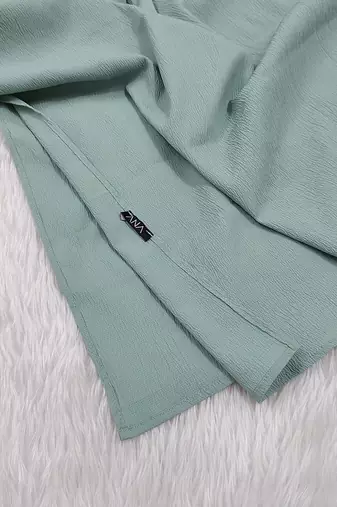 Ana light weight soft poly crinkle turkish blue hijab