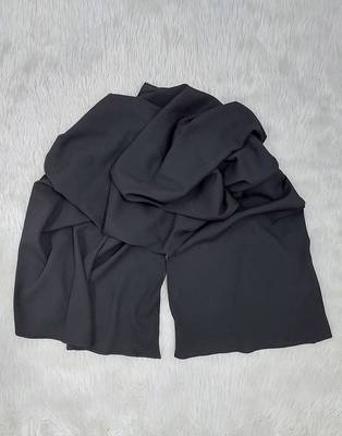 Ana light weight soft poly crinkle black hijab 3