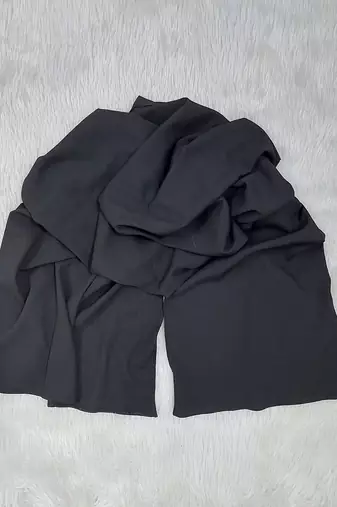 Ana light weight soft poly crinkle black hijab