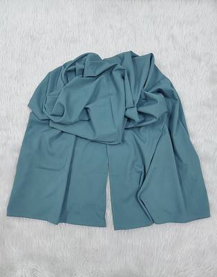 Ana light weight soft poly crinkle sea green hijab 3