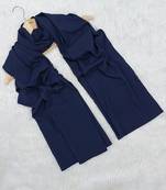 Ana light weight soft poly crinkle blue hijab