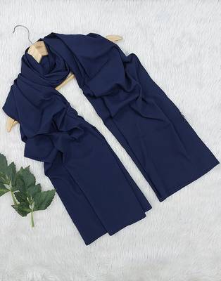 Ana light weight soft poly crinkle blue hijab 4
