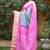 Pink woven design pure bandhej silk saree with blouse