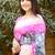 Pink woven design pure bandhej silk saree with blouse