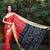 Red woven design pure bandhej silk saree with blouse