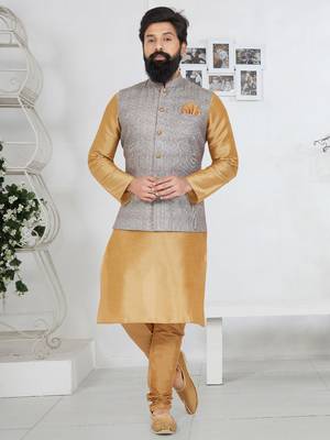 Kurta Pajama with Jacket Set 1