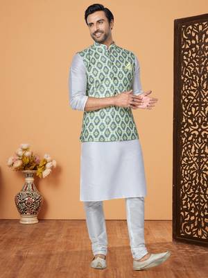 Kurta Pajama with Jacket Set 1