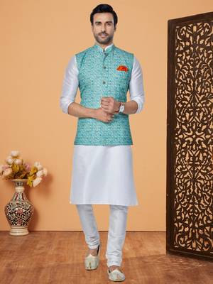 Kurta Pajama with Jacket Set 1