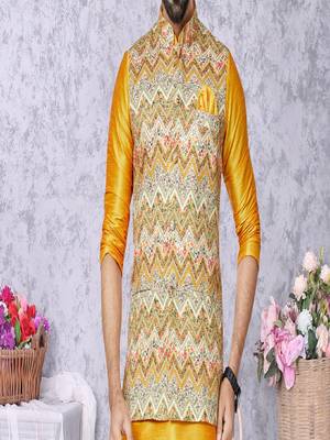 Kurta Pajama with Jacket Set 3