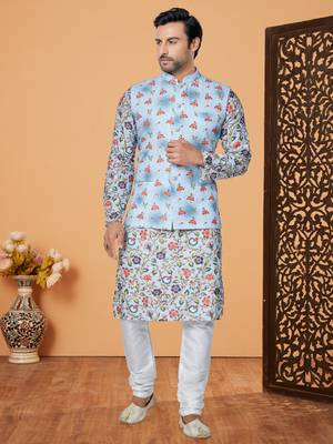 Kurta Pajama with Jacket Set 1