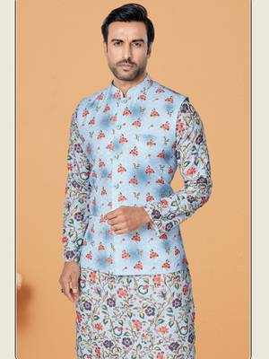 Kurta Pajama with Jacket Set 2