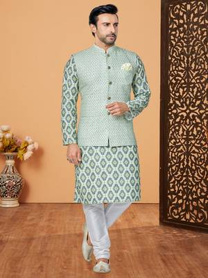 Kurta Pajama with Jacket Set 1