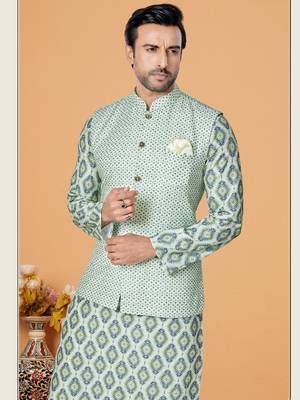Kurta Pajama with Jacket Set 2