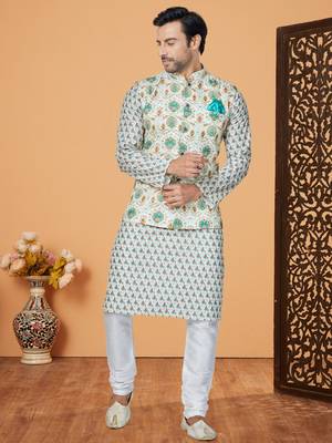 Kurta Pajama with Jacket Set 1