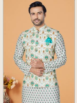Kurta Pajama with Jacket Set 2