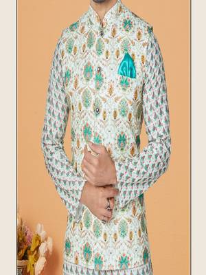 Kurta Pajama with Jacket Set 3