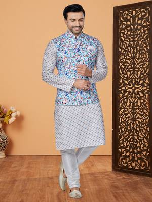 Kurta Pajama with Jacket Set 1