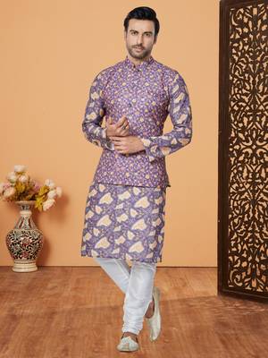Kurta Pajama with Jacket Set 1
