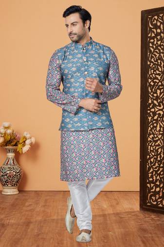 Kurta Pajama with Jacket Set