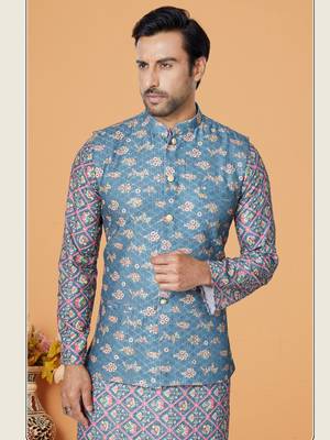 Kurta Pajama with Jacket Set 2