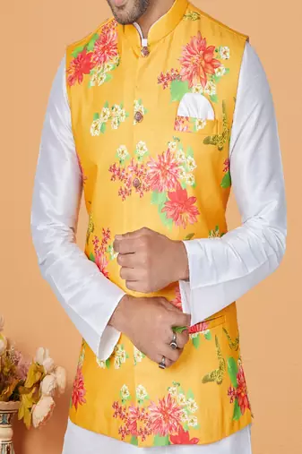 Kurta Pajama with Jacket Set
