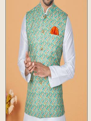 Kurta Pajama with Jacket Set 3