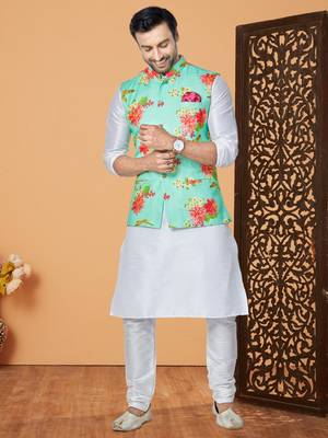 Kurta Pajama with Jacket Set 2