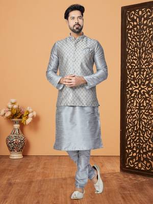 Kurta Pajama with Jacket Set 1